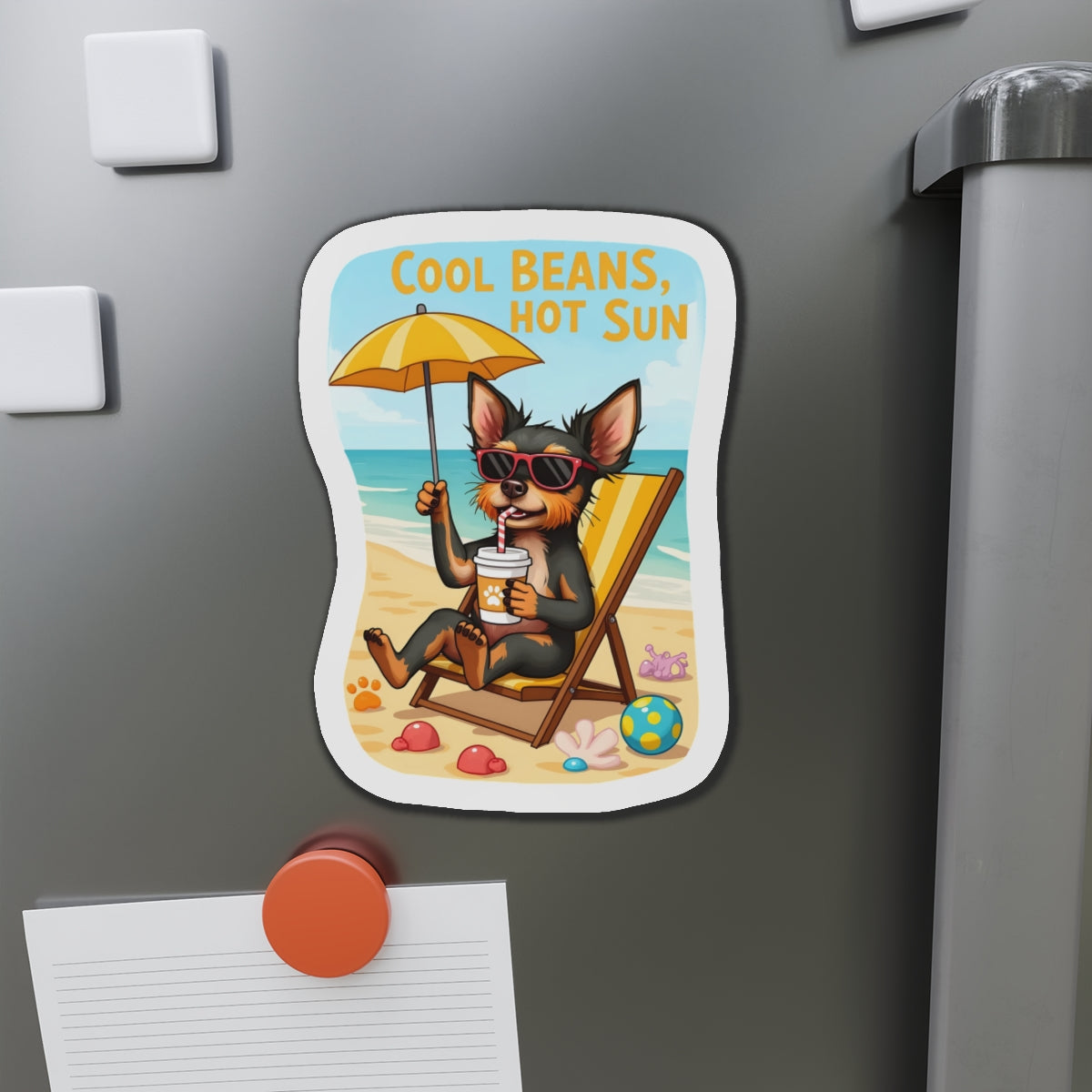 "Cool Beans, Hot Sun" Magnet