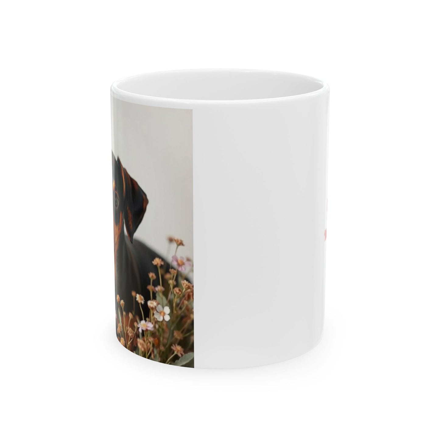Dachshund-Min Pin Mix Ceramic Mug, (11oz, 15oz)