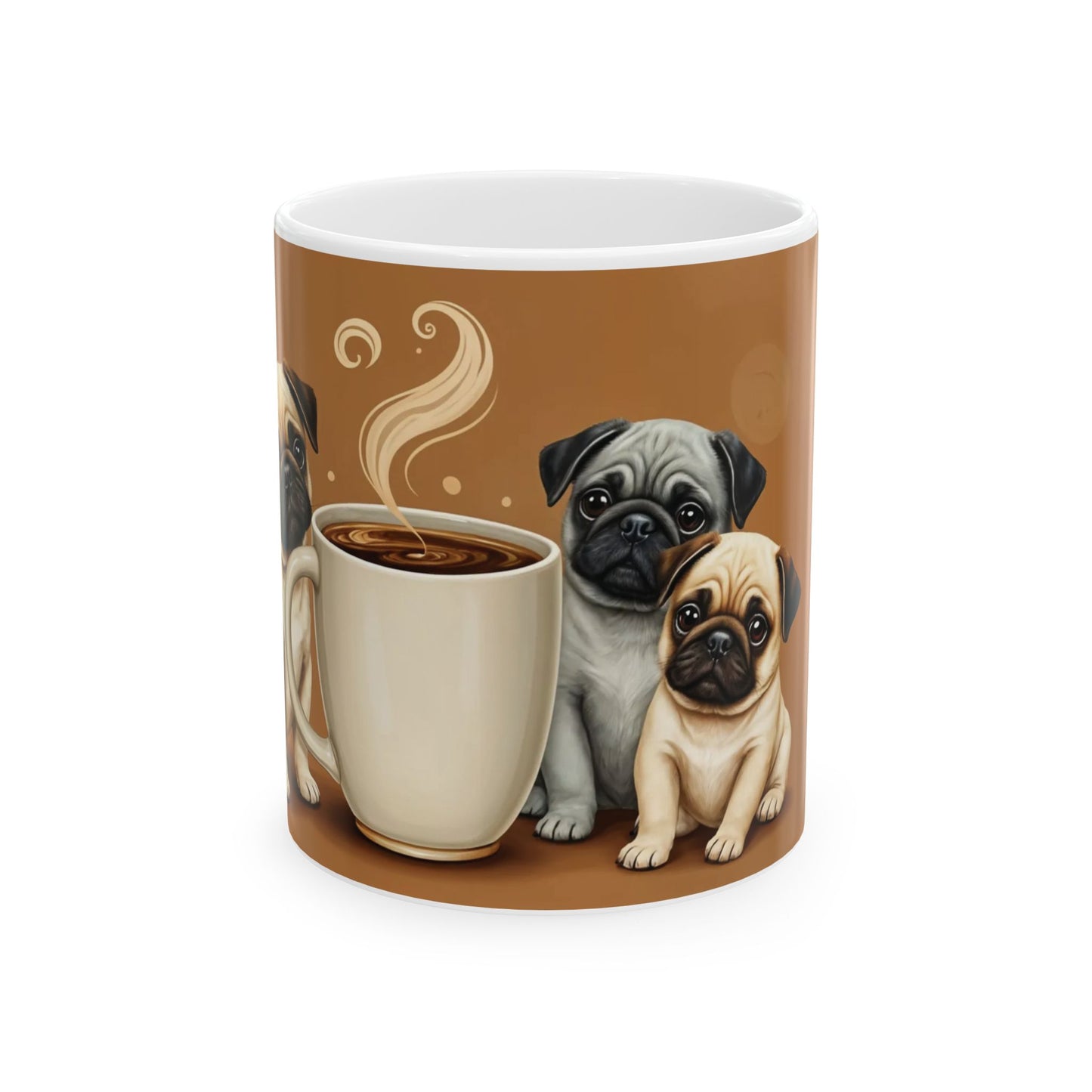 "Puppy Pug Pals & Coffee Tails" Mug (11oz, 15oz)