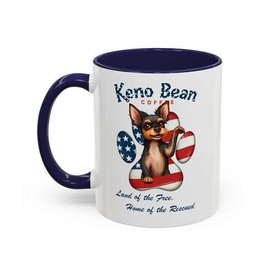 "Land Of The Free Keno Bean Coffee" Mug (11, 15oz)