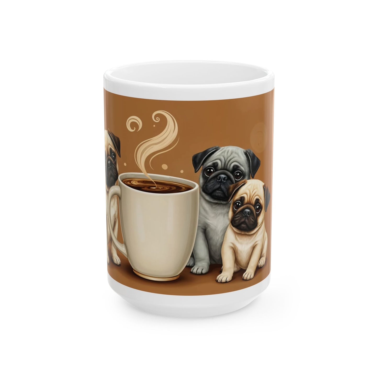 "Puppy Pug Pals & Coffee Tails" Mug (11oz, 15oz)