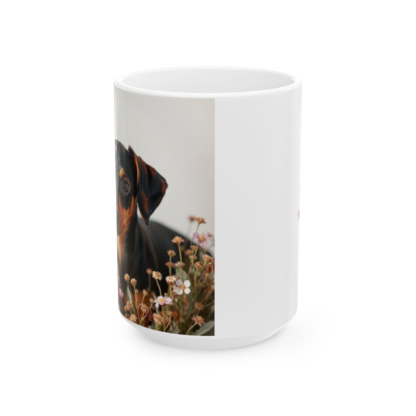 Dachshund-Min Pin Mix Ceramic Mug, (11oz, 15oz)