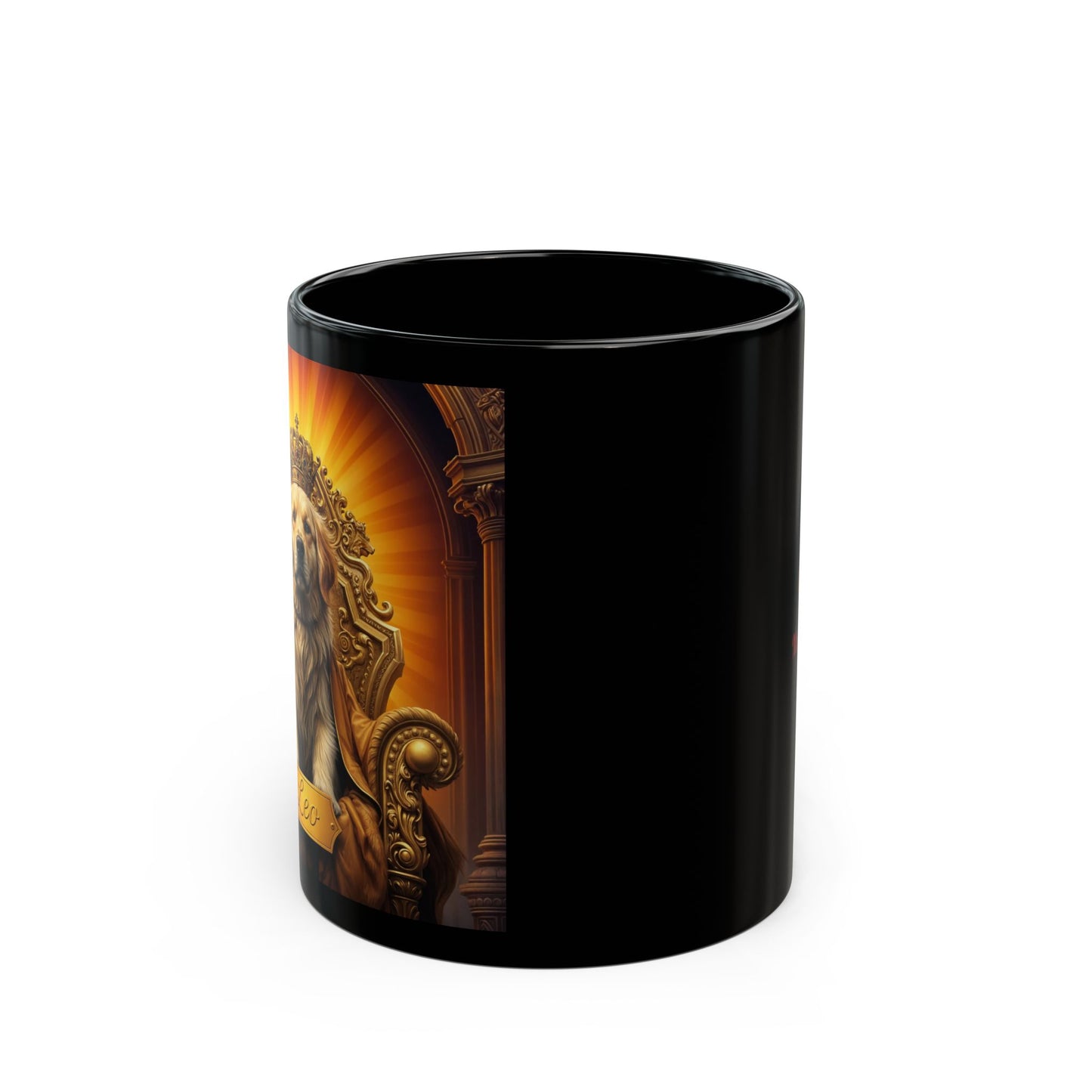 "Leo Golden Retriever" Black Mug (11oz, 15oz)
