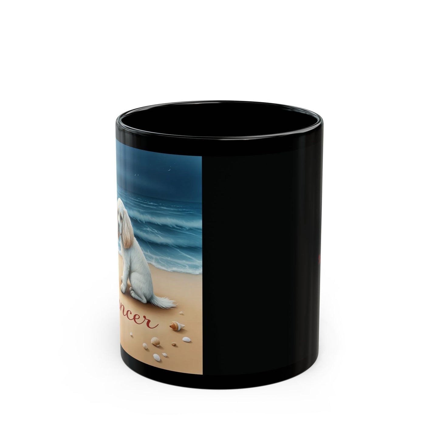"Cancer Nurturing Cocker Spaniel" Black Mug (11oz & 15oz)