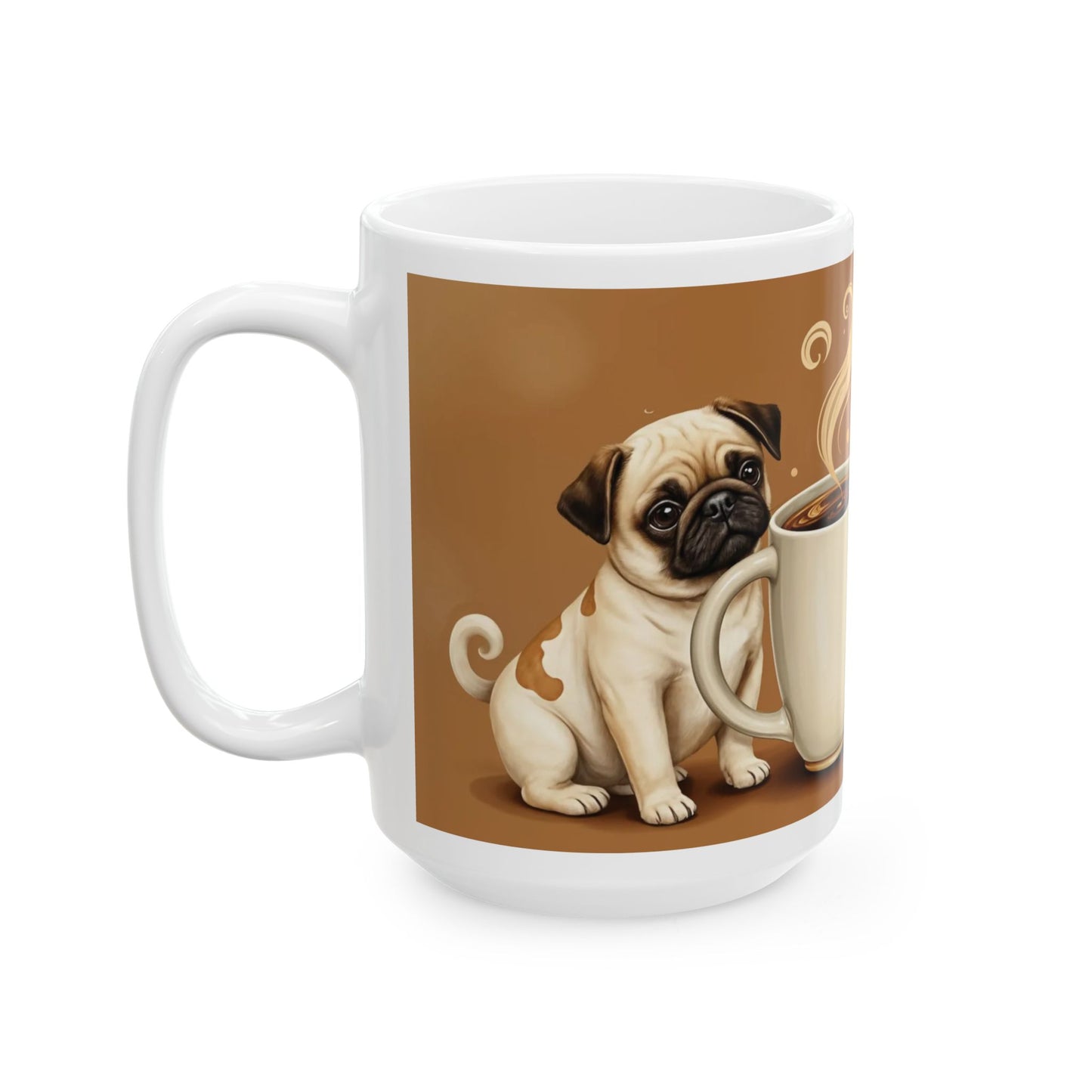 "Puppy Pug Pals & Coffee Tails" Mug (11oz, 15oz)