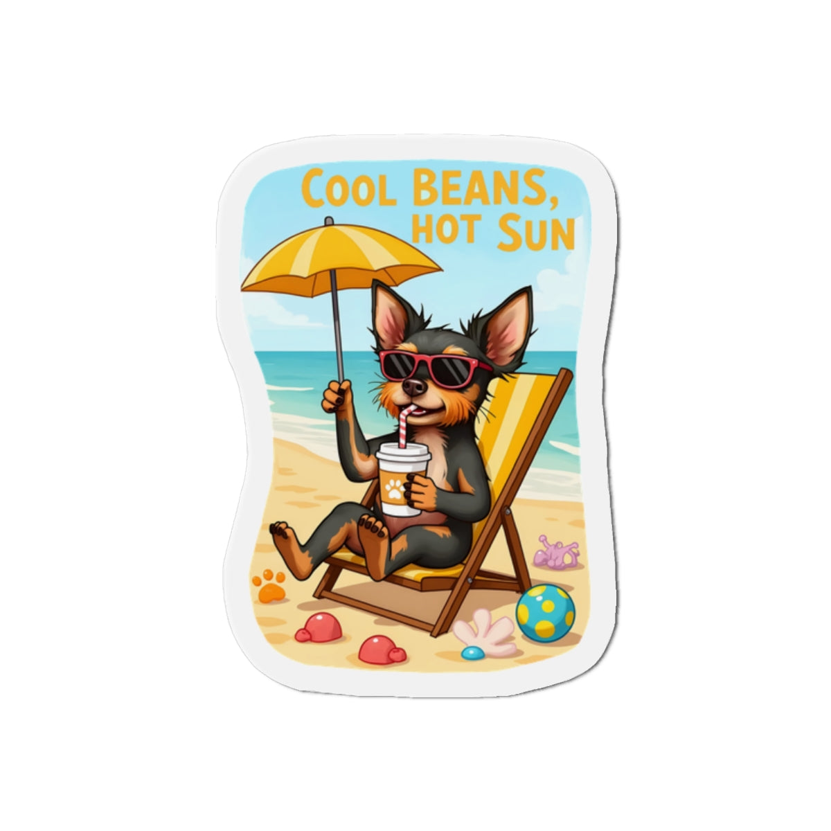 "Cool Beans, Hot Sun" Magnet