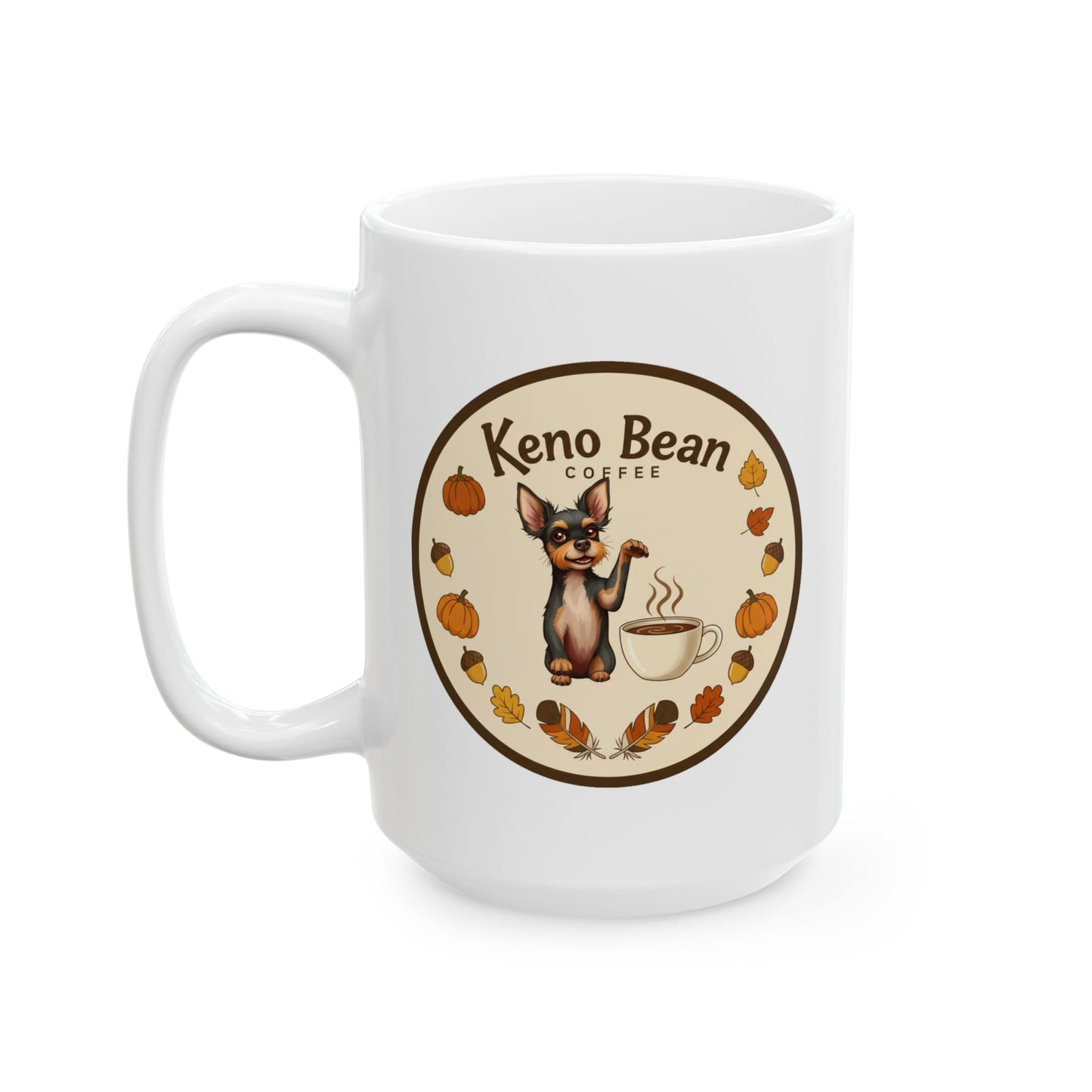 "Keno Bean Coffee Thanksgiving Logo" Mug (11oz, 15oz)