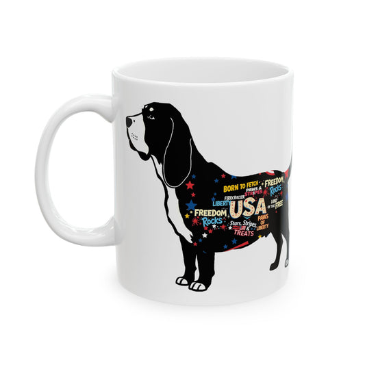 "USA Basset Hound" Mug (11oz, 15oz)