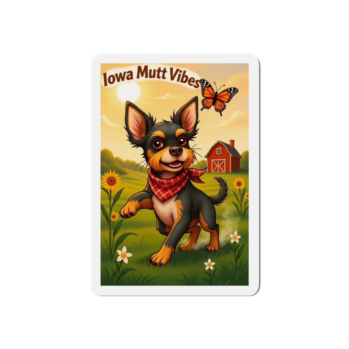 "Iowa Mutt Vibes" Magnet