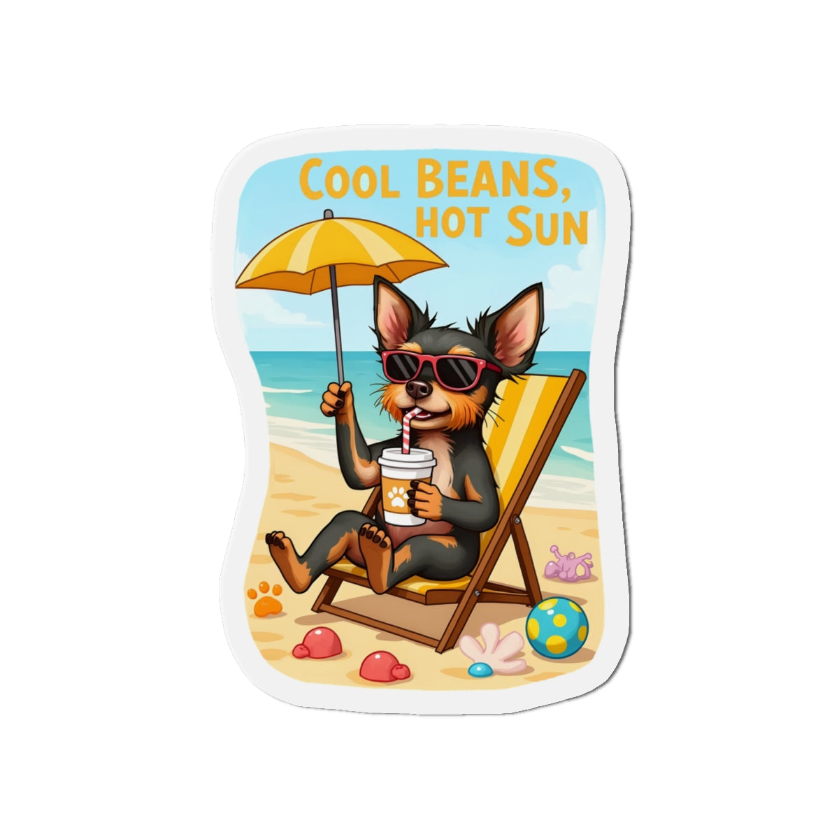 "Cool Beans, Hot Sun" Magnet