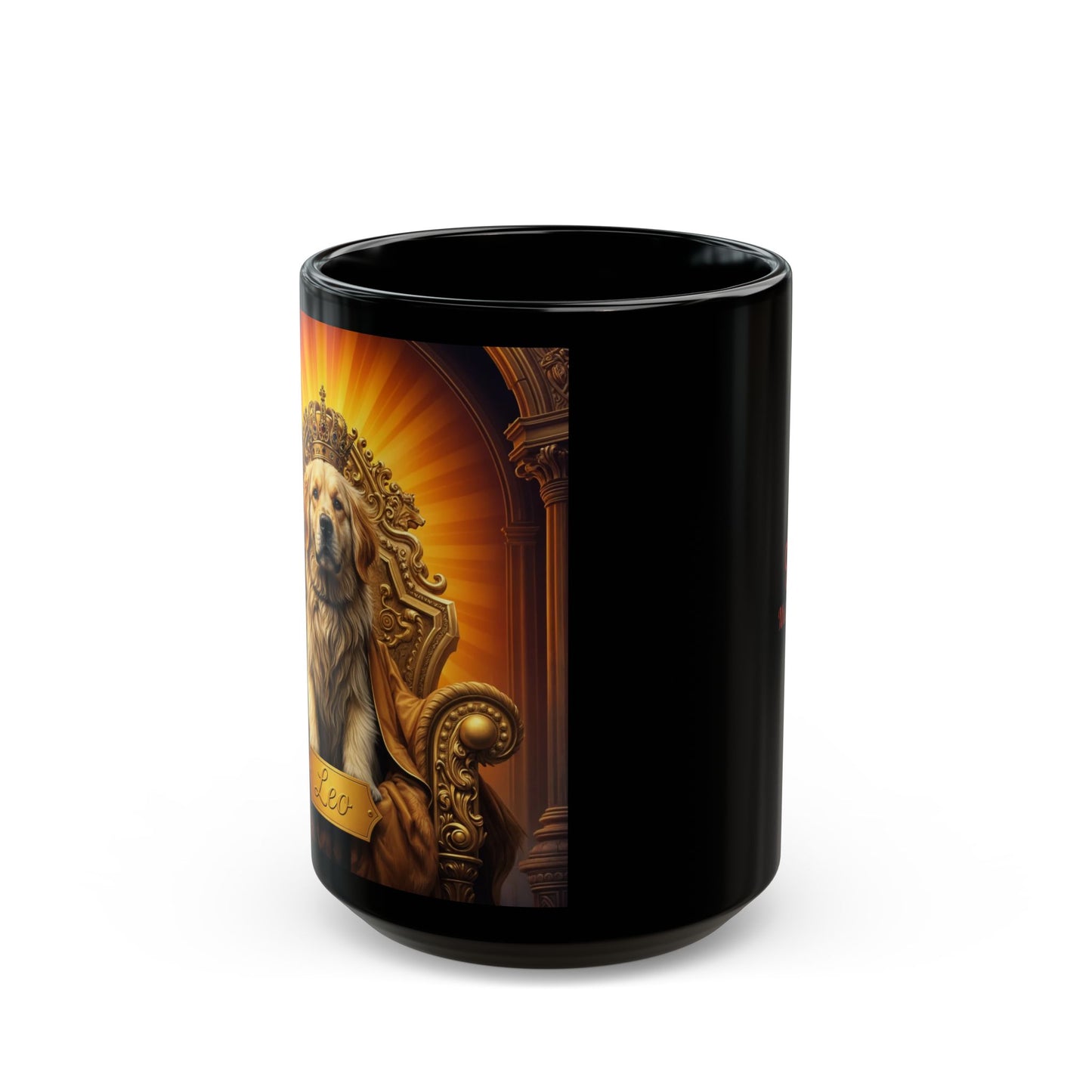 "Leo Golden Retriever" Black Mug (11oz, 15oz)