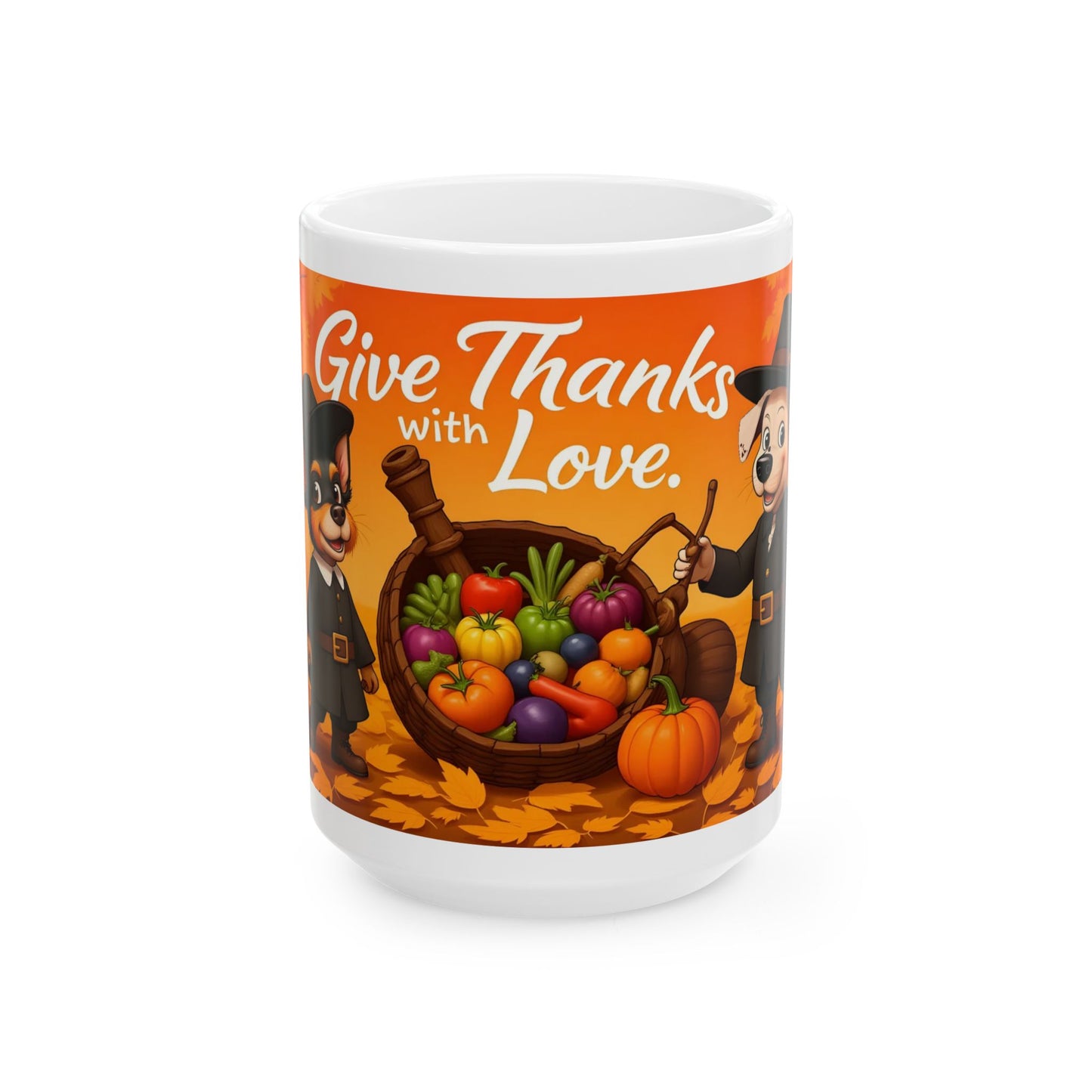 "Give Thanks With Love" Mug (11oz, 15oz)