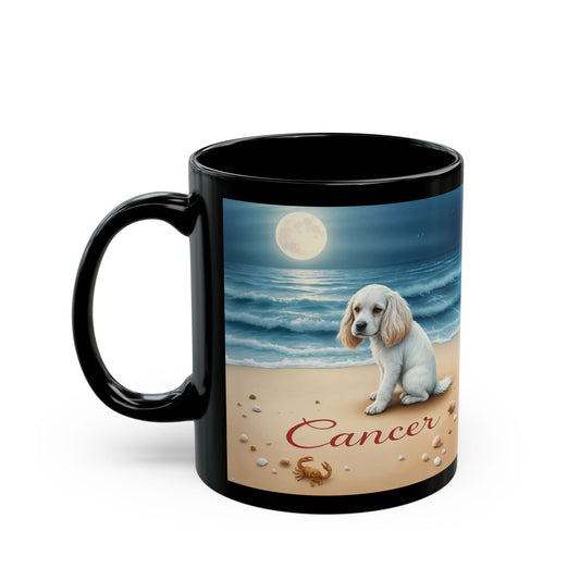 "Cancer Nurturing Cocker Spaniel" Black Mug (11oz & 15oz)