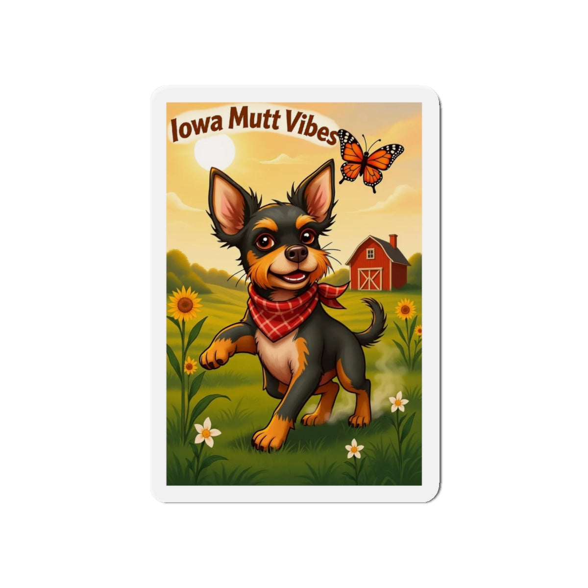 "Iowa Mutt Vibes" Magnet