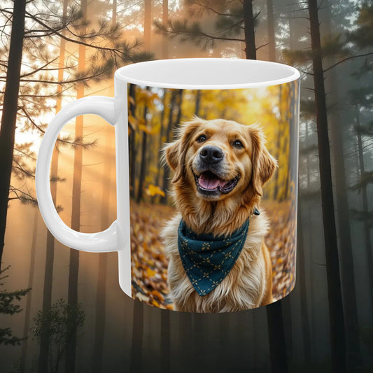 "Golden Retriever Autumn" Mug (11oz, 15oz)