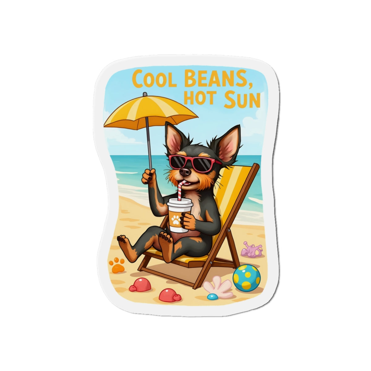 "Cool Beans, Hot Sun" Magnet