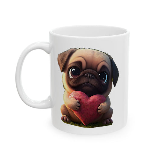 "Love Pug Ceramic" Mug (11oz)