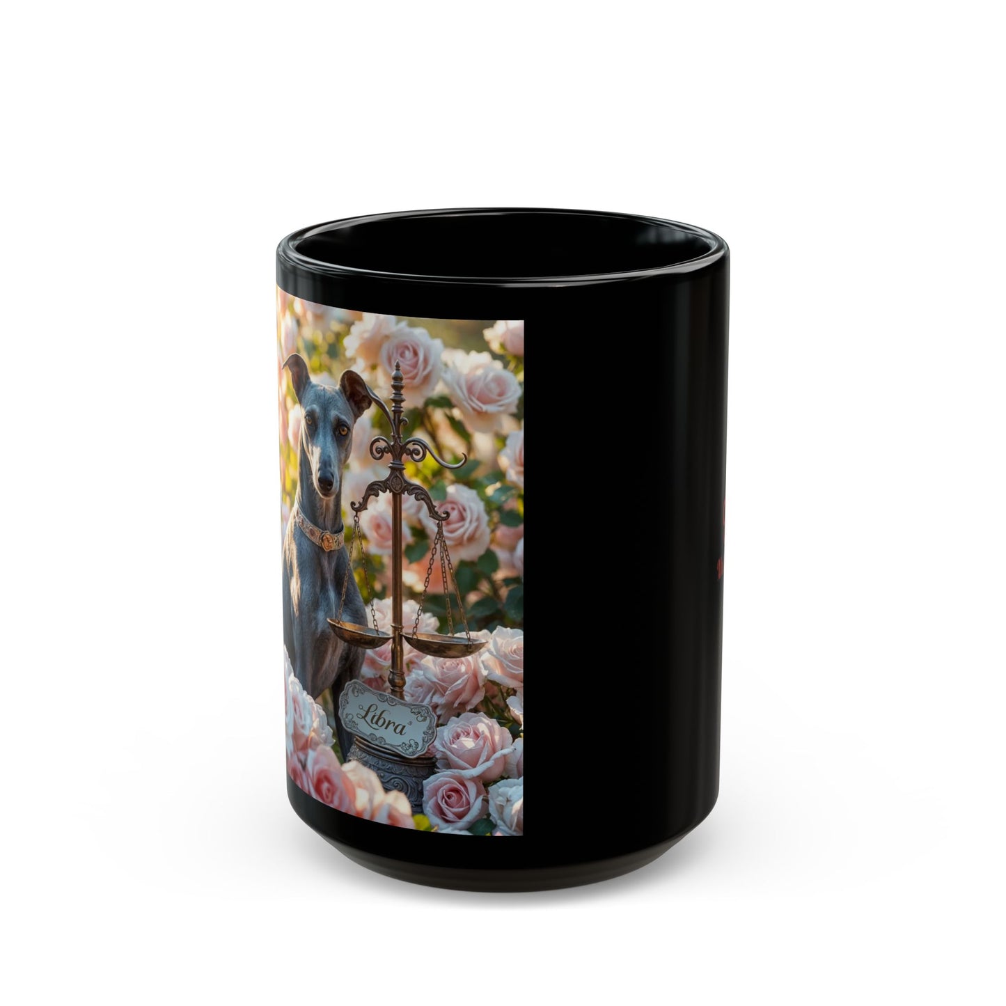 "Libra Greyhound" Black Mug (11oz, 15oz)