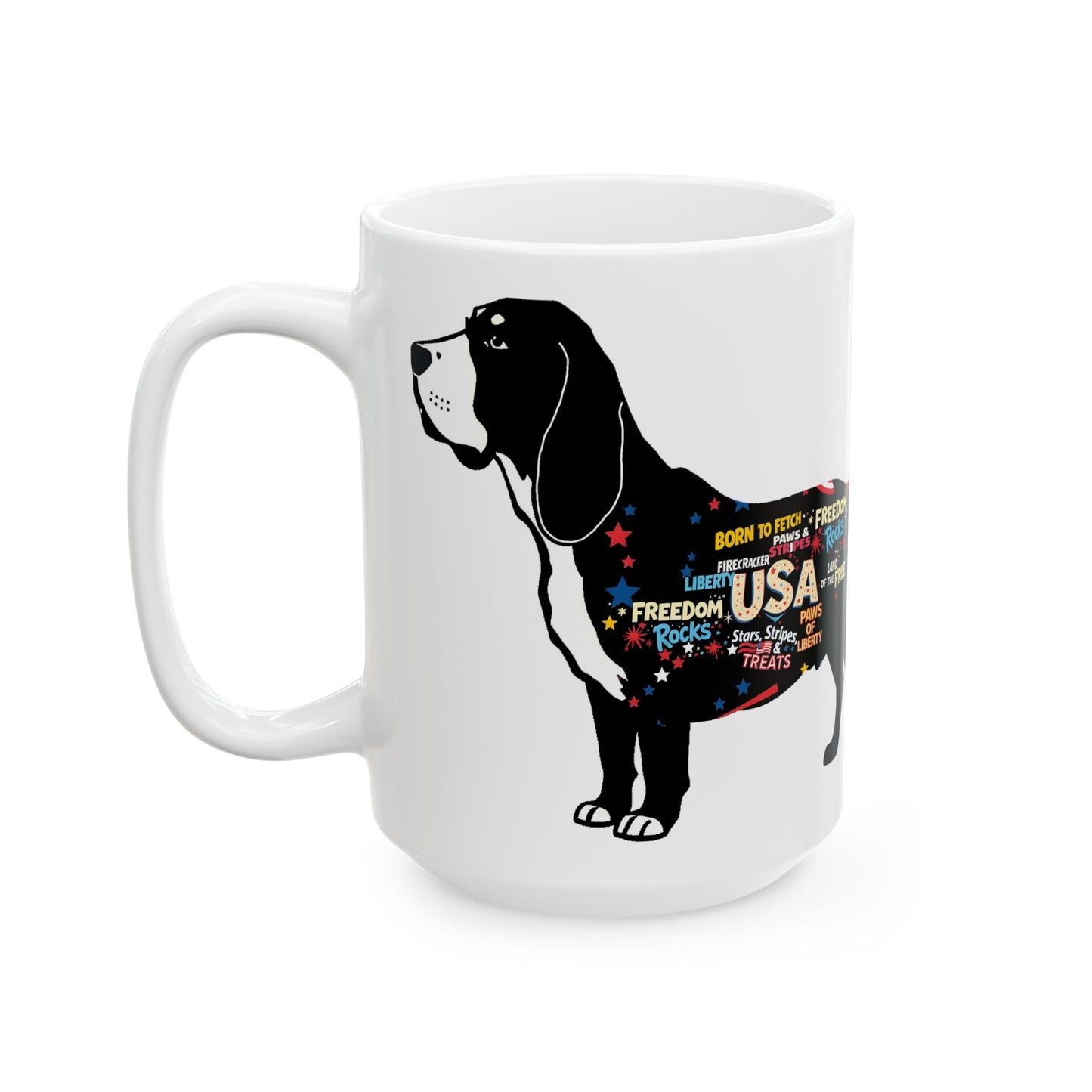 "USA Basset Hound" Mug (11oz, 15oz)