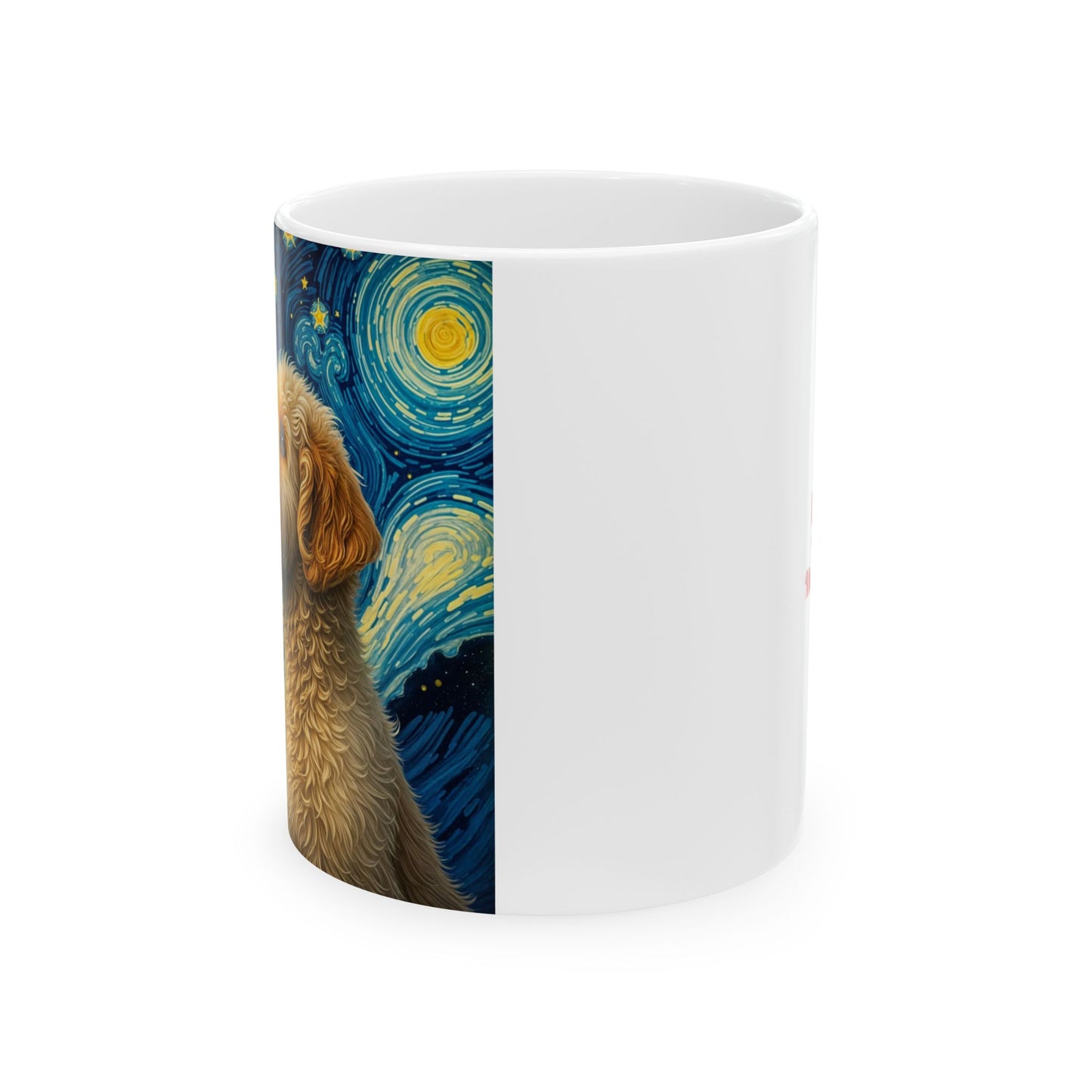Golden Doodle Starry Night Ceramic Mug, (11oz, 15oz)