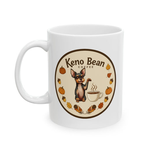 "Keno Bean Coffee Thanksgiving Logo" Mug (11oz, 15oz)
