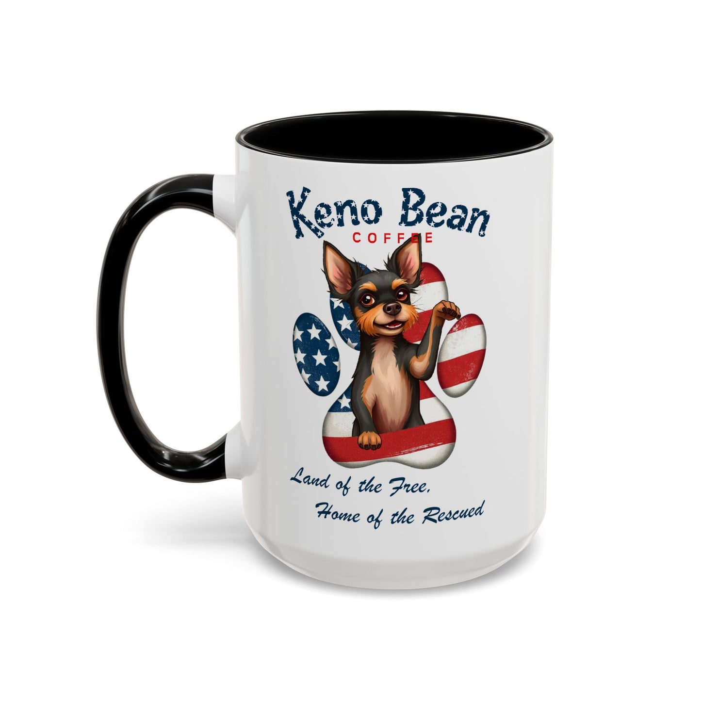 "Land Of The Free Keno Bean Coffee" Mug (11, 15oz)