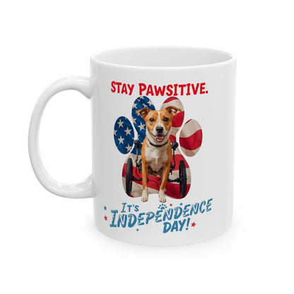 "Stay Pawsitive" Mug (11oz, 15oz)