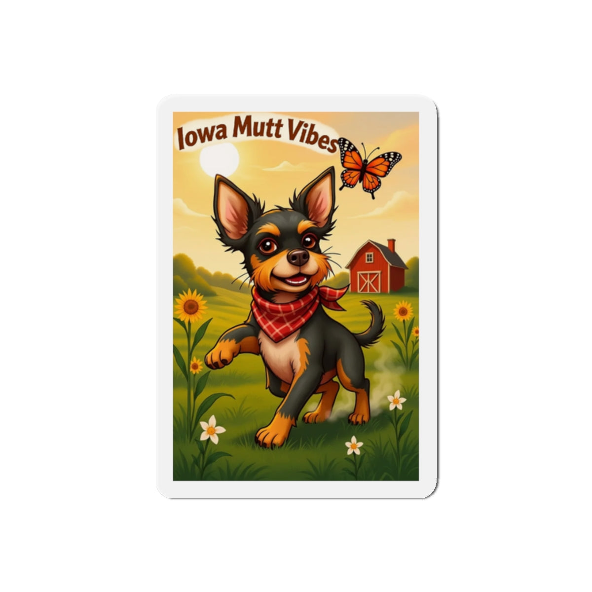 "Iowa Mutt Vibes" Magnet