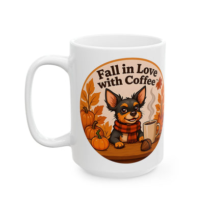 "Fall In Love With Coffee" Mug (11oz, 15oz)