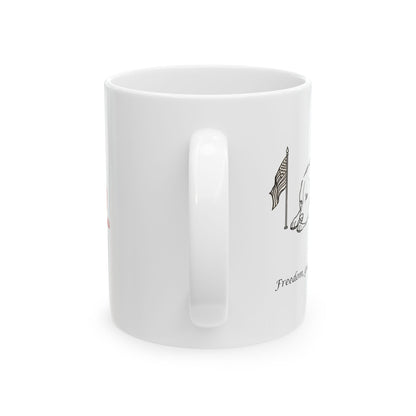 “Freedom, Guarded By Paws And Purpose” Mug (11oz, 15oz)