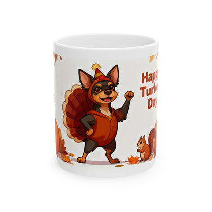 "Happy Turkey Day" Mug (11oz, 15oz)