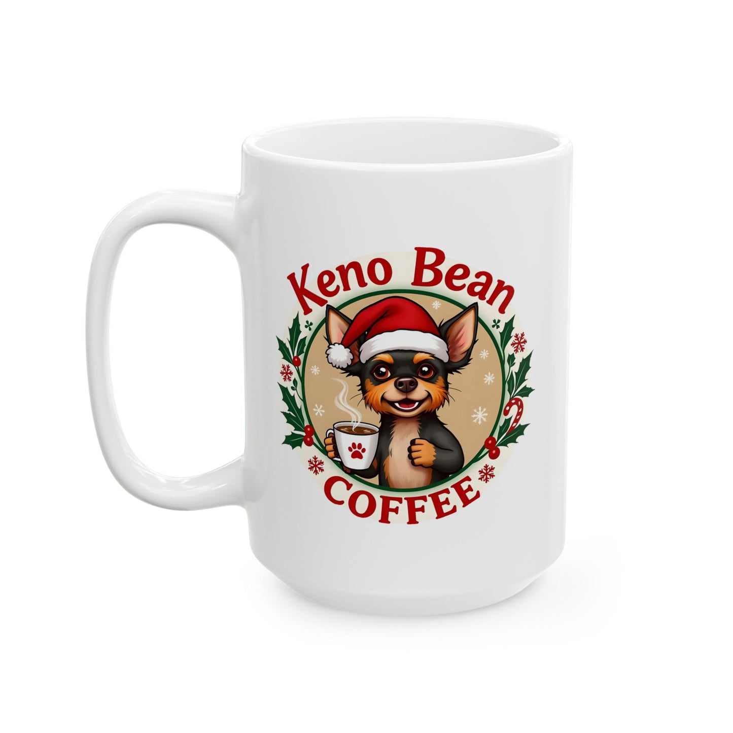 "Keno Bean Coffee Christmas" Mug (11oz, 15oz)