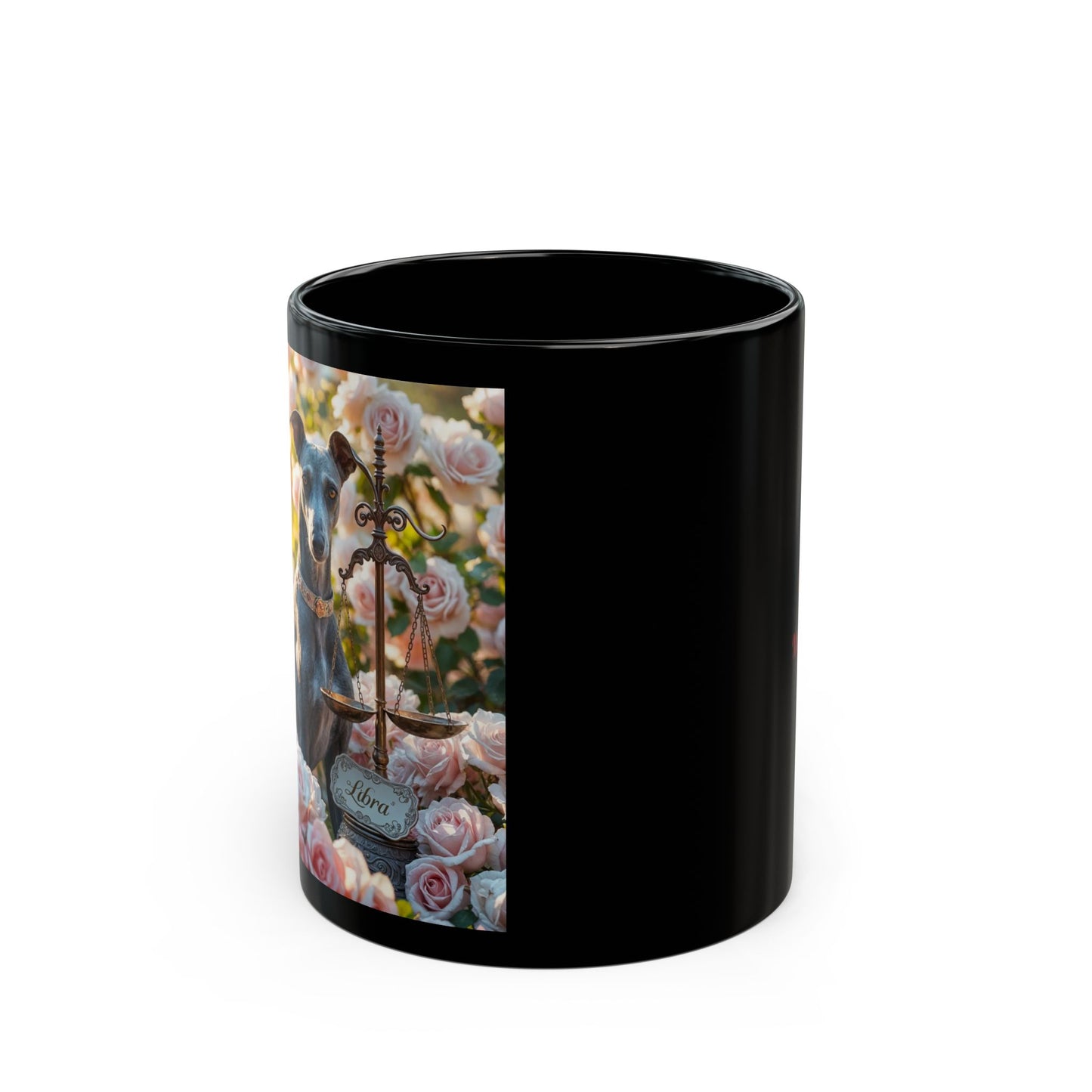 "Libra Greyhound" Black Mug (11oz, 15oz)