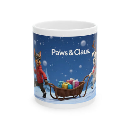 "Paws And Claus" Mug (11oz, 15oz)