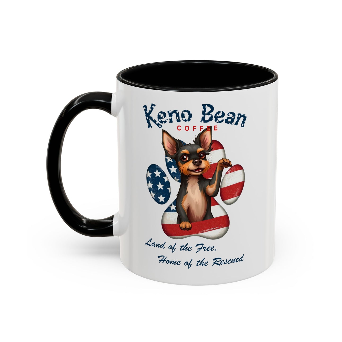"Land Of The Free Keno Bean Coffee" Mug (11, 15oz)