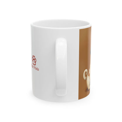 "Puppy Pug Pals & Coffee Tails" Mug (11oz, 15oz)