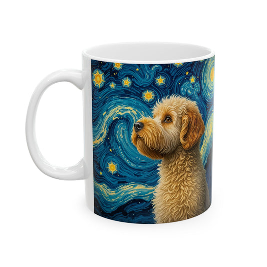 Golden Doodle Starry Night Ceramic Mug, (11oz, 15oz)